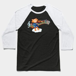 Cat Guitar Player Lover Baseball T-Shirt